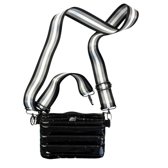 NEW Think Roylin Bum Bag Black Gloss Cross Body Travel Purse Fanny Pack NWOT - Picture 1 of 11